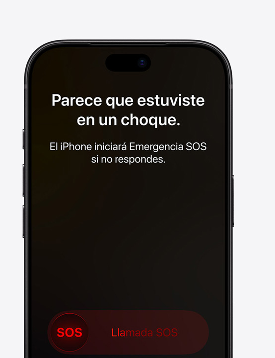 Pantalla de un iPhone que muestra Emergencia SOS en uso