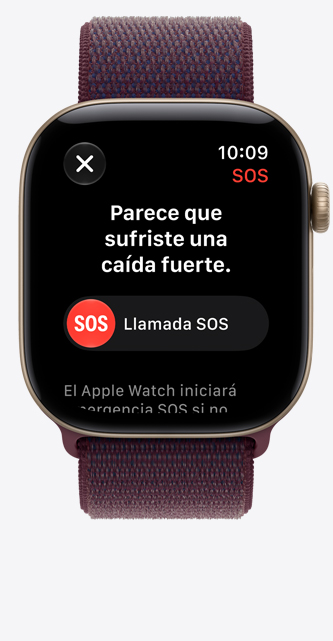 Apple Watch Series 12, caja de aluminio, color oro claro, notificación de caída fuerte, opción de llamada de emergencia, correa loop deportiva, color borgoña