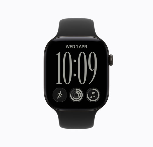 Apple Watch Series 12, Black aluminium colour, side exterior