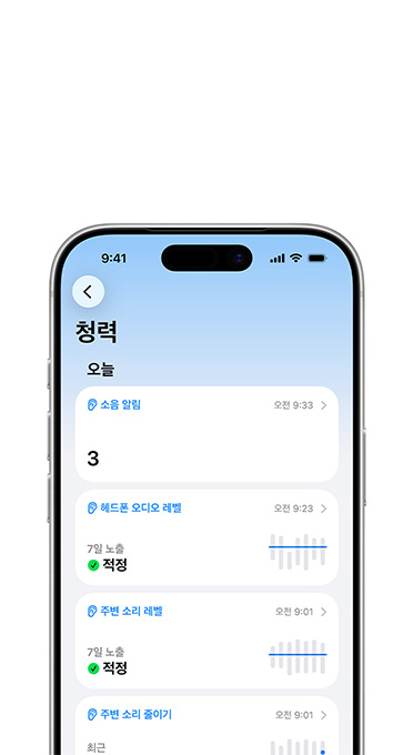 AirPods Pro 3를 착용한 사람의 귀를 중심으로 원형 음파가 그려진 모습