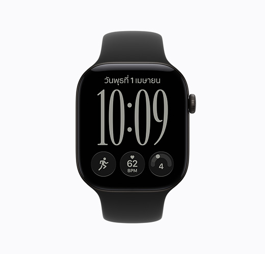 Apple Watch Series 10 อะลูมิเนียมสีดำเจ็ทแบล็ค ตัวเรือนภายนอกด้านข้าง