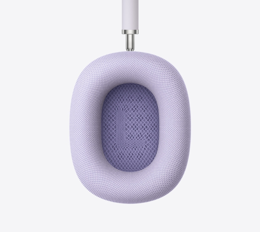 AirPods Max 2 kõrvaklapid, lillas toonis, kõrvapatjade siseosa detail