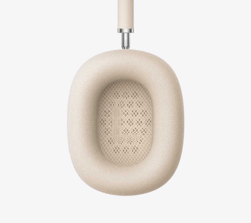 AirPods Max 2 kõrvaklapid, tähevalges toonis, kõrvapatjade siseosa detail