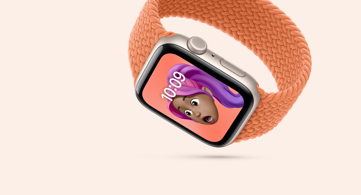 Apple Watch SE 3, alumiiniumkorpused, tähevalge, purunemiskindel ekraaniklaas, rihm, Braided Solo Loop, kurkumivärvi