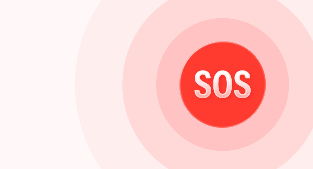 Kukkumistuvastuse SOS-ikoon