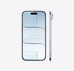 iPhone Air, voorkant, kleur Hemelsblauw, Dynamic Island in het midden bovenin, zijkant, zeer dun profiel, zijknop, knop voor Cameraregelaar