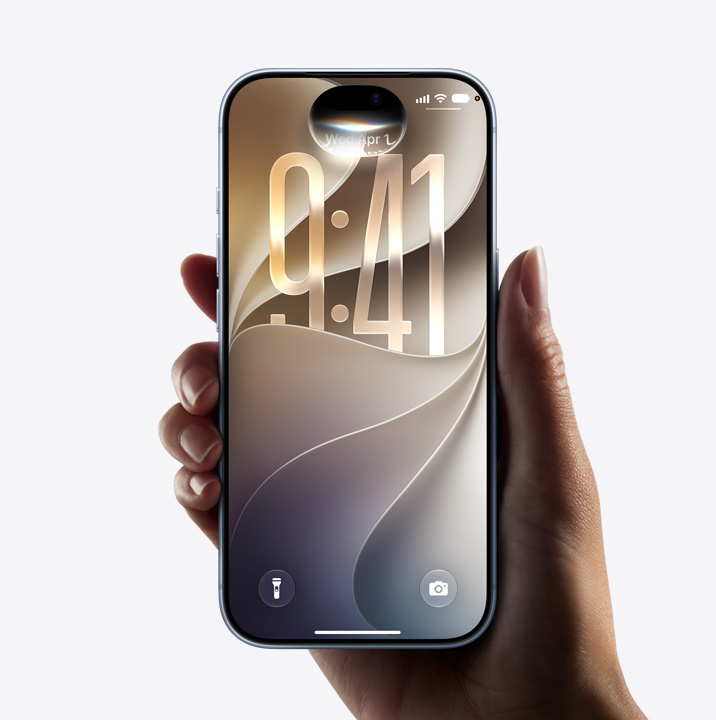 iPhone 18 Pro, front exterior, Siri AI activated on screen