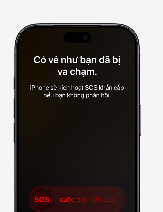 Đặt cạnh nhau, màn hình iPhone hiển thị các tiện ích Tin Nhắn, Tìm, Hỗ Trợ Bên Đường khả dụng qua Vệ Tinh, màn hình iPhone hiển thị tính năng SOS Khẩn Cấp đang được sử dụng, màn hình iPhone hiển thị tính năng Hỗ Trợ Bên Đường đang được sử dụng